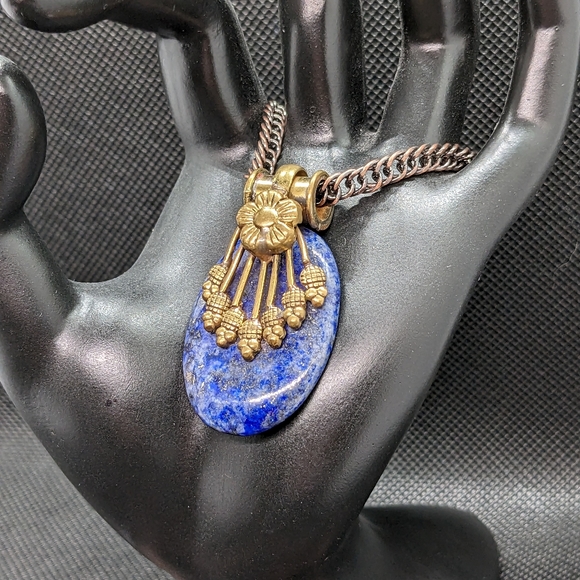 Lapis Lazuli Precious Stone Necklace - Picture 5 of 11